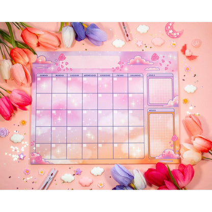 Rose Sky Monthly Planner Pad