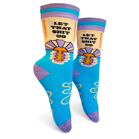 Let That Shit Go Womens Crew Socks