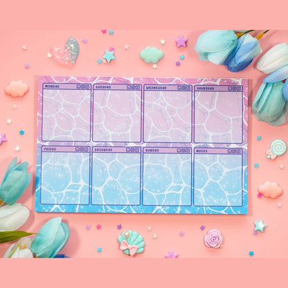 Vaporwave Water Weekly Planner Pad