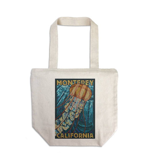 Tote Bag Monterey, California, Jellyfish, Mosaic