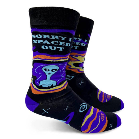 Sorry I Spaced Out Mens Crew Socks - The Feral Market