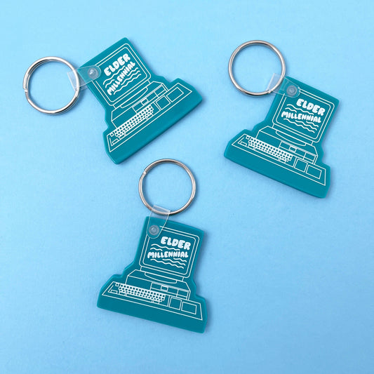 Elder Millennial Soft Plastic Keychain - The Feral Market