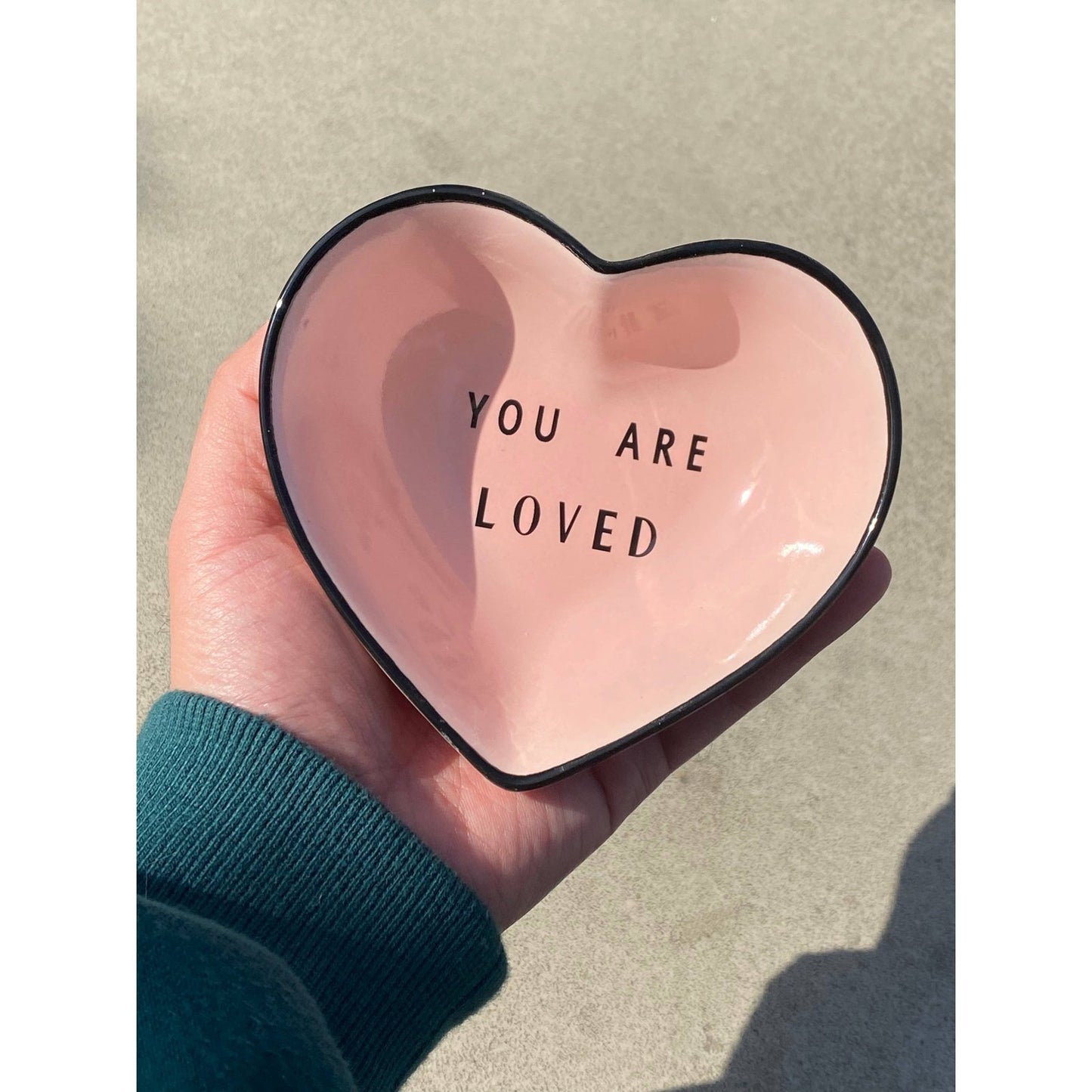 You Are Loved - Heart Shaped Trinket Bowls