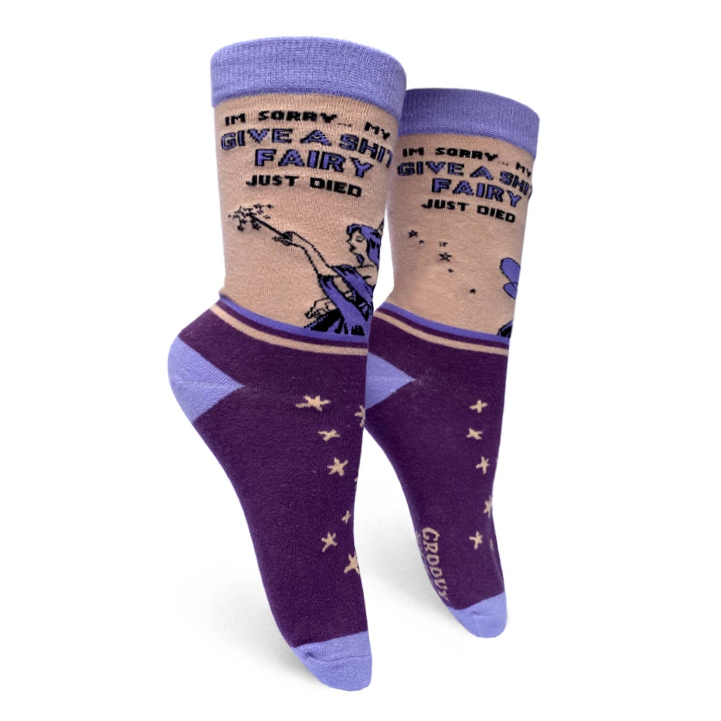 Give a Shit Fairy Womens Crew Socks