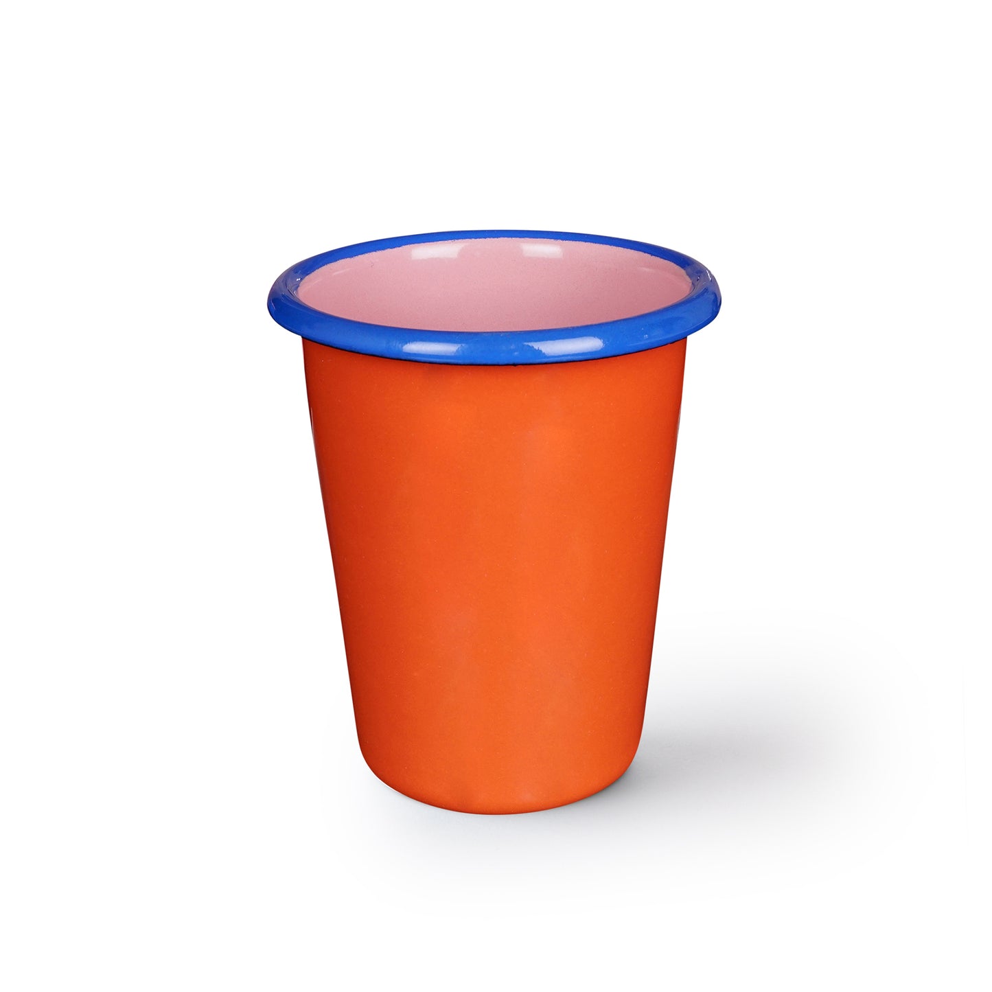 Colorama Small Tumbler Coral and Soft Pink with Electric Blue Rim