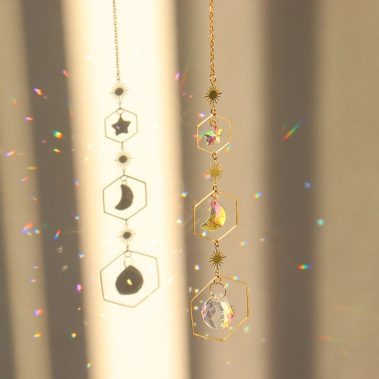 Sun Catcher - Star Moon Hexagons
