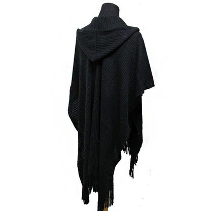 Hooded Wrap Poncho