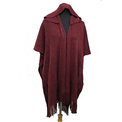 Hooded Wrap Poncho