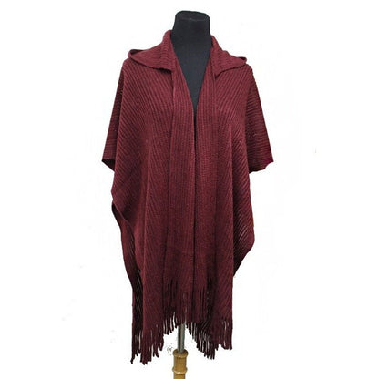 Hooded Wrap Poncho