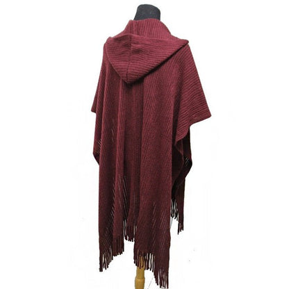 Hooded Wrap Poncho