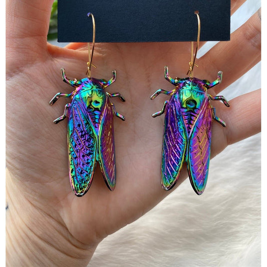 Iridescent Cicada Earrings