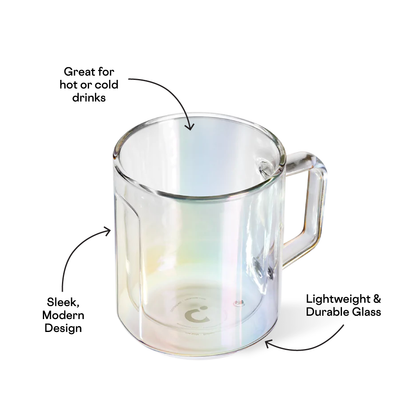 Glass Mug - 12oz Double Pack - Prism