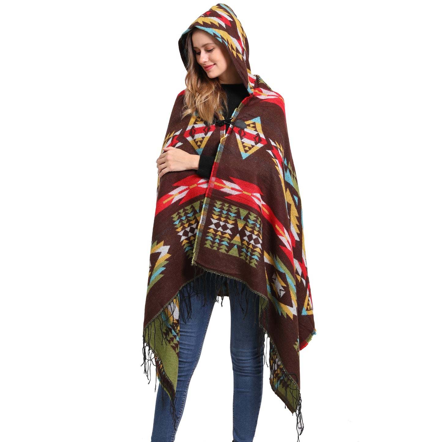 Aztec Hooded Cape