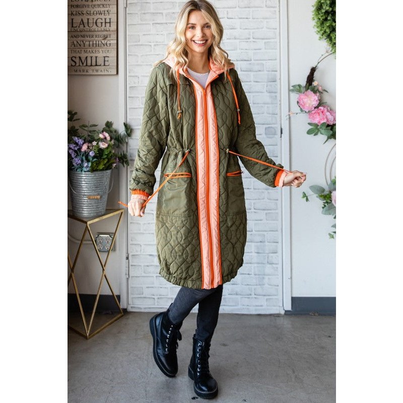 Cierra Quilted Long Jacket