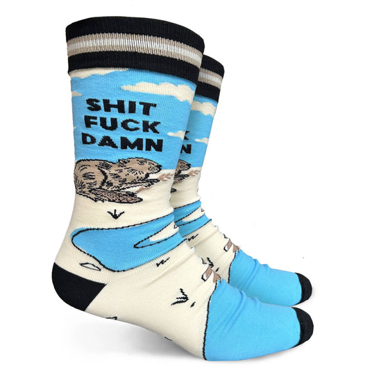 Shit Fuck Damn Men's Crew Socks - The Feral Market