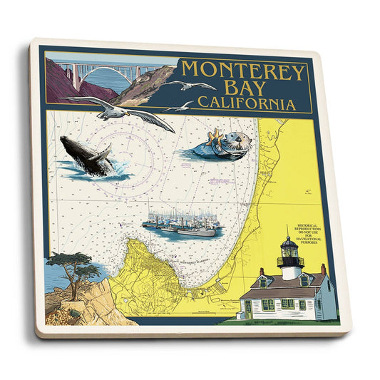 Monterey Bay, CA, Nautical Chart - The Feral Market