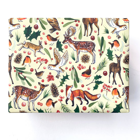Christmas Woodland animals wrapping paper