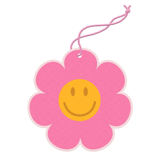 Air Freshener - Pink Smiley Daisy