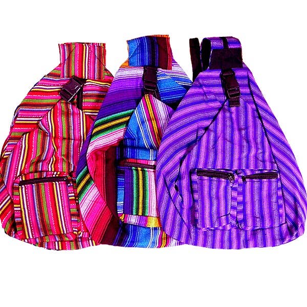 Guatemalan Back Pack with Adjustable Zipper Straps