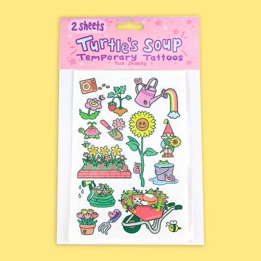 Gorgeous Gardens Temporary Tattoo Sheets Spring Season