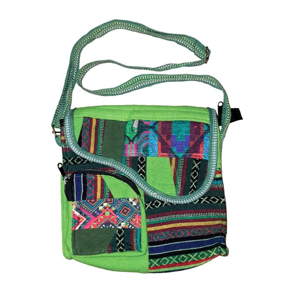 Green Patch Canvas Bag