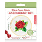 Mini Cross Stitch Embroidery Kit - Rose