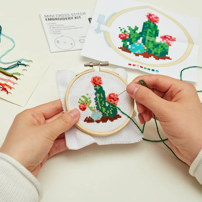 Mini Cross Stitch Kit - Cactus