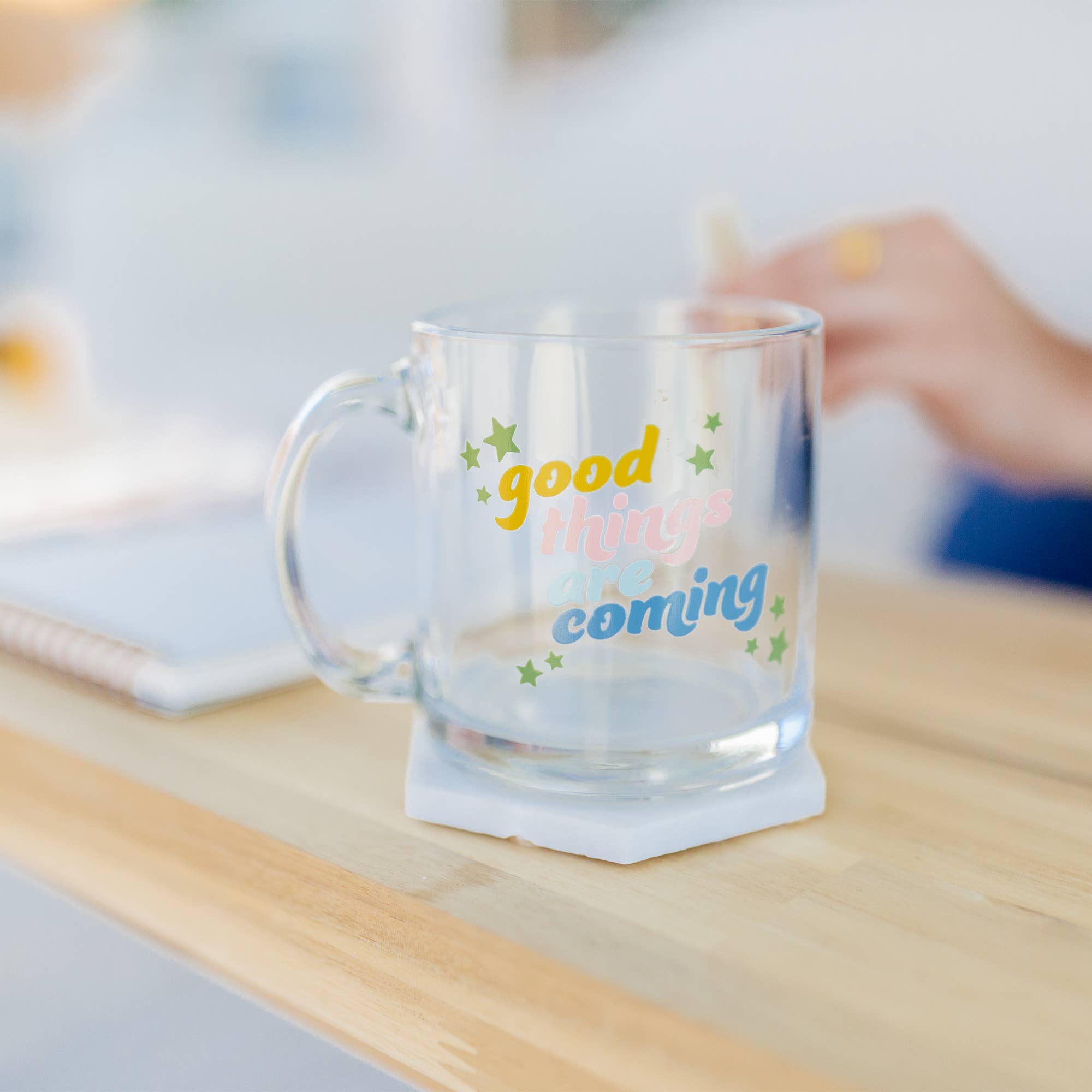 Good Things Are Coming Glass Mug
