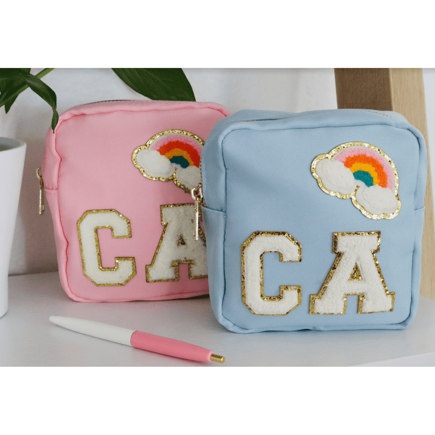 CA W/ Chenille Patches Pouch
