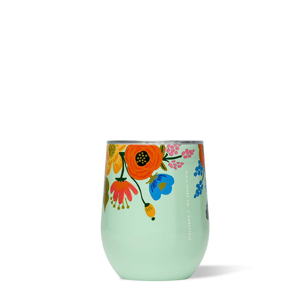 Rifle Paper Stemless - 12oz Gloss Mint -  Lively Floral