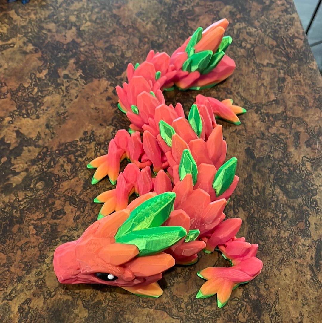 3D Printed Baby Gemstone Dragon *Sunrise Green*