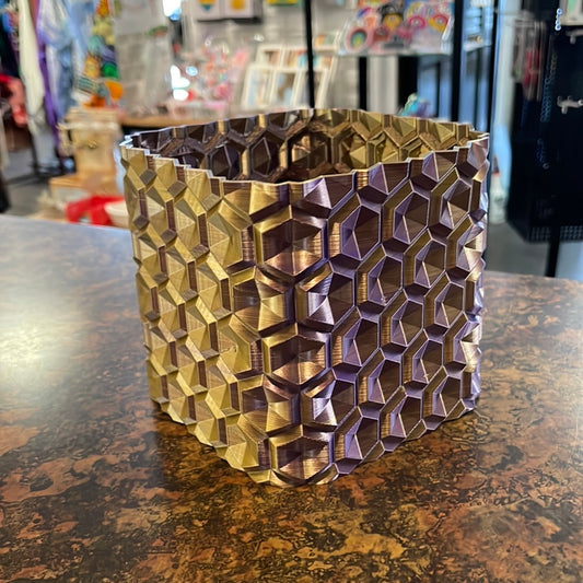 3D Printed Dual Color Square Hex Pot