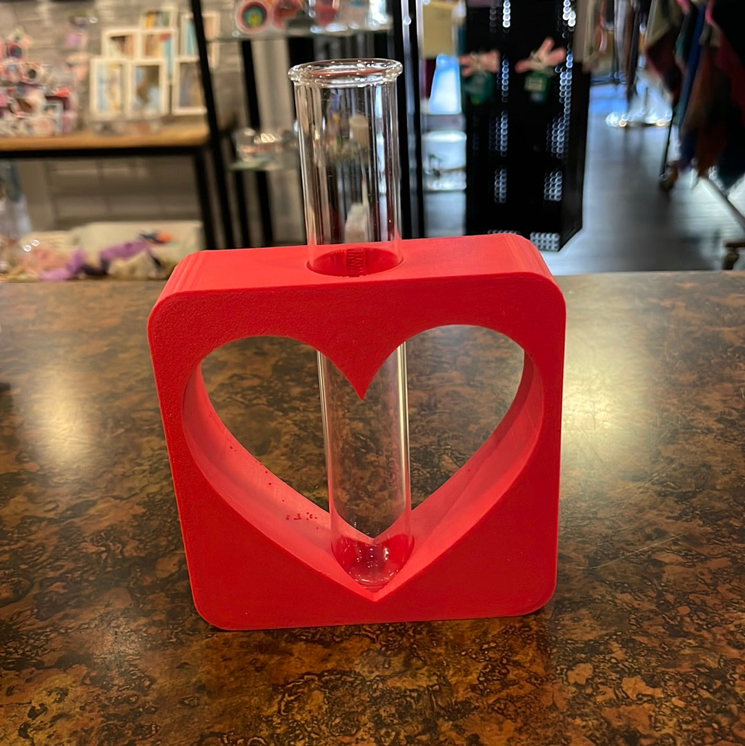 3D Printed Heart Tube Holder V2