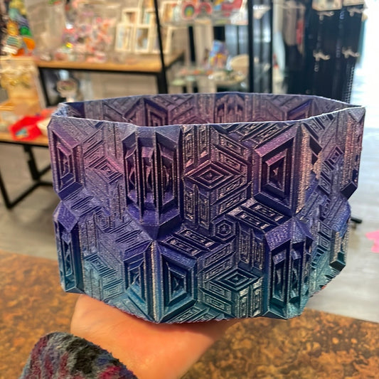 3D Printed Mosaic Chevron Pot