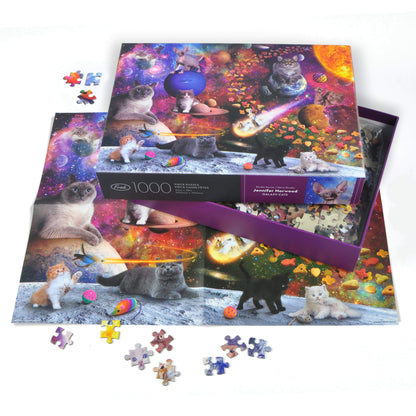 1000 Piece Puzzle: Galaxy Cats
