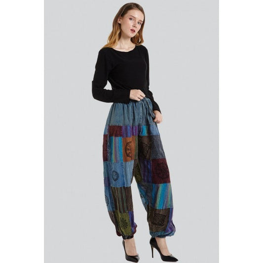 Patchwork Harem Pant